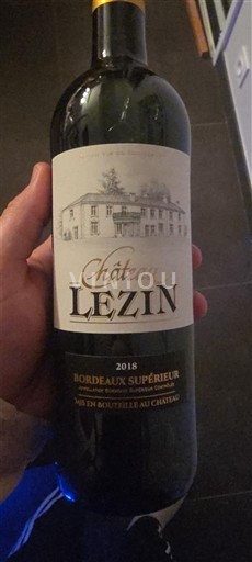 Burdeos Bordeaux superior Château Lézin 2018