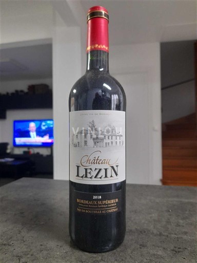 Bordeaux Bordeaux supérieur Château Lézin 2018