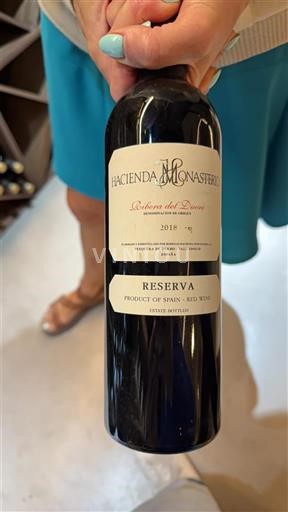 Viinit Rouge sec Reserva Hacienda Monasterio 2018 Espanja Kastilia ja León Ribera del Duero DO