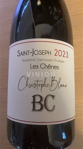 Rhônedalen Saint-Joseph Christophe Blanc Les Chênes 2023
