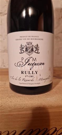 Burgundi Rully Premier Cru Domaine P. M. Pacquet Clos de la Renarde - Monopole 2019