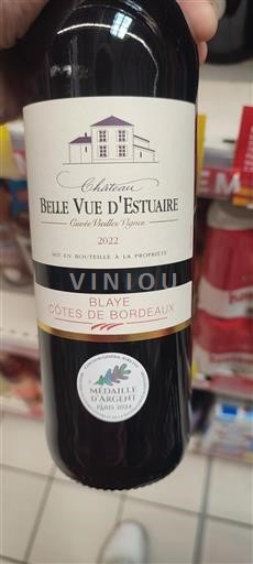 Burdeos Blaye-Côtes de Burdeos Château Belle Vue Estuaire Vieilles Vignes 2022