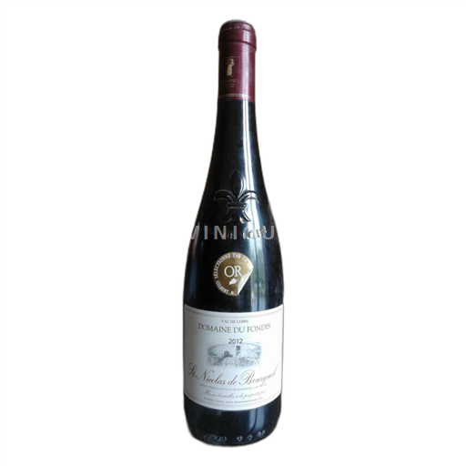 Thung lũng sông Loire Saint-Nicolas-De-Bourgueil Domaine du fondis 2012 2012