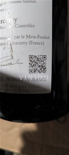 Borgogna Mercurey Premier Cru Domaine Meix Foulot 2015