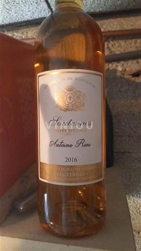 Bordeaux Sauternes Grand Cru Rayne Vigneau Spéciale 2016