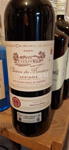 Bordeaux Médoc Cru Bourgeois Château Des Brousteras 2008
