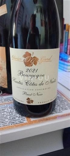 Bourgogne Hautes Côtes de Nuits Olivier Gard 2021