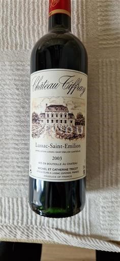 Bordeaux Lussac-Saint-Émilion Chateau Tiffray 2003