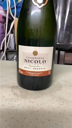 Champagne Šampanské Nicolo & Paradis Brut Réserve Neročník