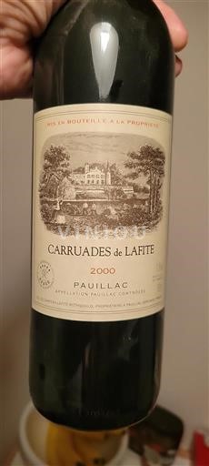 Burdeos Pauillac Château Lafite Rothschild Carruades de Lafite 2000