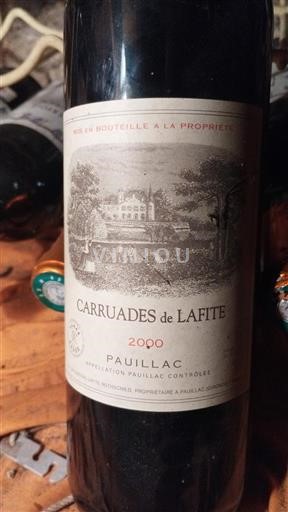 Bordeaux Pauillac Château Lafite Rothschild Carruades de Lafite 2000