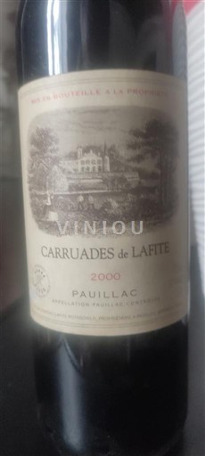 Bordeaux Pauillac Château Lafite Rothschild Carruades de Lafite 2000