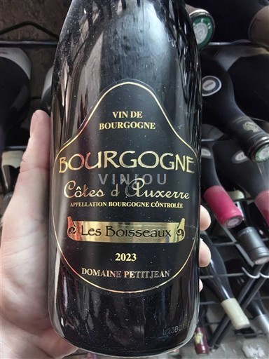 Burgundija Bourgogne Côtes d'Auxerre Domaine Petitjean Les Boisseaux 2023