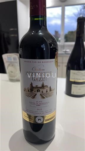 Bordeaux Blaye-Côtes-de-Bordeaux Château Monconseil-Gazin 2022