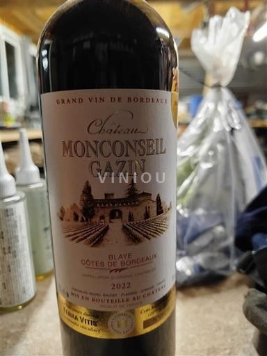 Bordeaux Blaye-Côtes-de-Bordeaux Château Monconseil-Gazin 2022
