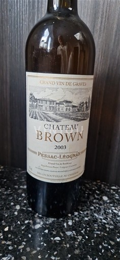 Bordeaux Pessac-Léognan Château Brown 2003