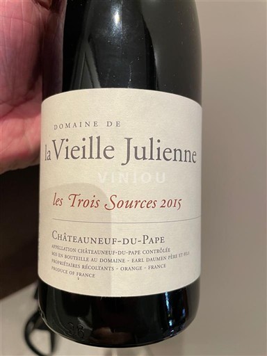 Vallée du Rhône Châteauneuf-du-pape Domaine La Vieille Julienne Les Trois Sources 2015