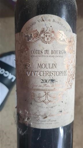 Burdeos Côtes-de-bourg Moulin Saint-Christophe 2000
