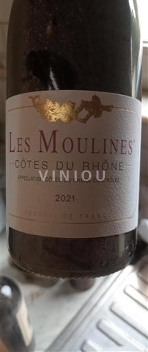Rhônedalen Côtes du Rhône Les Moulines 2021