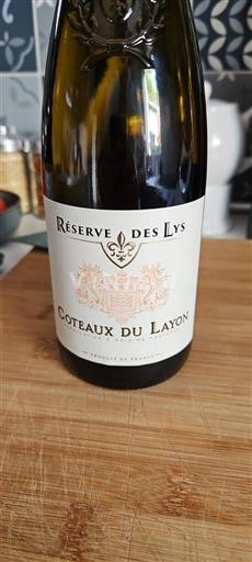 Vin Blanc moelleux Réserve des Lys Non millésimé France Vallée de la Loire Coteaux-du-layon AOC