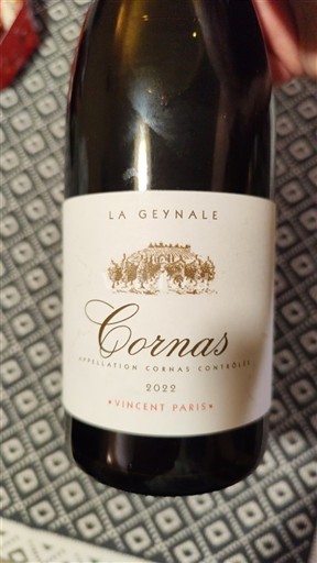 Thung lũng Rhône Cornas Vincent Paris La Geynale 2022