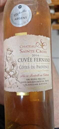 Provansa Côtes-de-Provence Château Sainte-Croix Fernand 2014