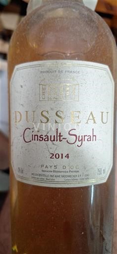 Languedoc et Roussillon Pays d'oc Dusseau Cinsault-Syrah 2014
