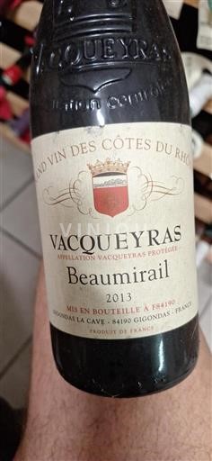 Rhônetal Vacqueyras Gigondas la Cave Beaumirail 2013