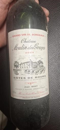 Bordeaux Côtes-de-bourg Château Moulin Des Graves 2004