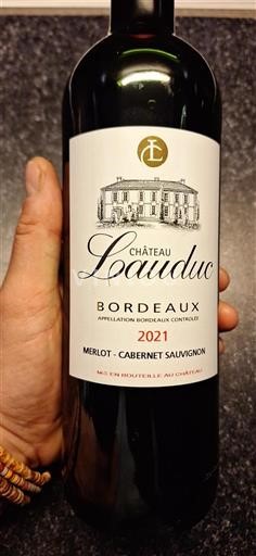 Vin Rouge sec Château Lauduc 2021 France Bordeaux AOC