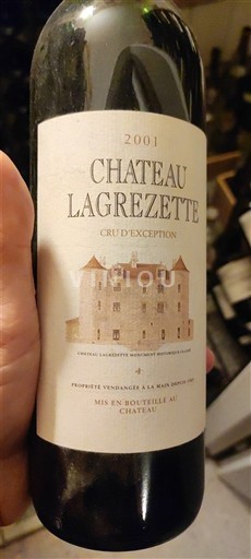 Lounais-Ranska Cahors Château Lagrézette Cru d'Exception 2001