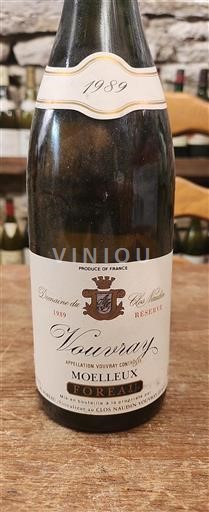 Údolí Loiry Vouvray Domaine Clos Naudin Réserve 1989