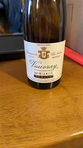 Loire Valley Vouvray Domaine Clos Naudin Réserve 2018