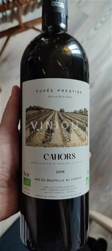 Vin Rouge sec Cuvée Prestige Château Cantelauze-Mézy 2018 France Sud-Ouest Cahors AOC bio