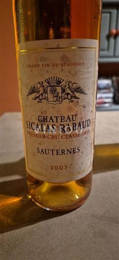 Bordeaux Sauternes Premier Cru Château Sigalas Rabaud 2007