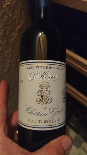Bordeaux Haut-Médoc Château Gunes L'Héritage 2019