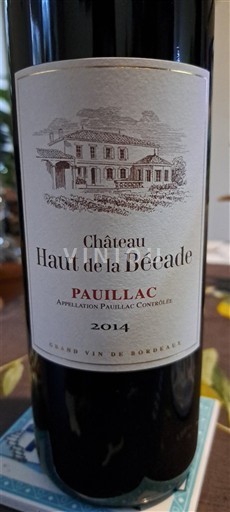 Bordeaux Pauillac Château Haut de la Bécade 2014