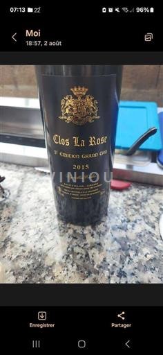 Bordeaux Saint-Émilion Grand Cru Grand Cru Clos La Rose 2015