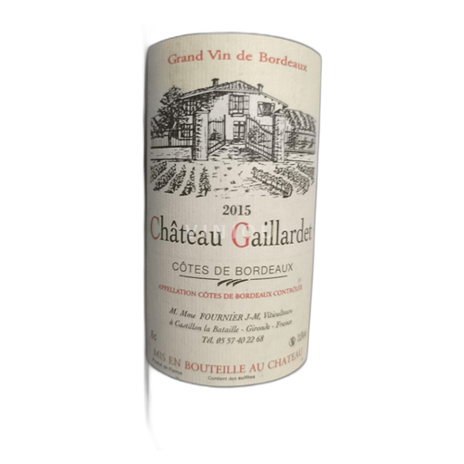 Burdeos Côtes-de-Bordeaux Château Gaillardet 2015