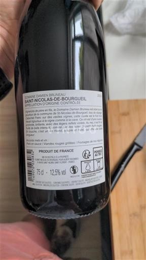Valle della Loira Saint-Nicolas-De-Bourgueil Domaine Damien Bruneau 2023