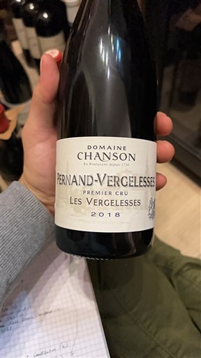 Burgundy Pernand-Vergelesses Premier Cru Domaine Chanson Les Vergelesses 2018