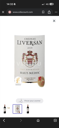 Bordeaux Haut-Médoc Cru Bourgeois Château Liversan 2018
