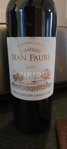 Bordeaux Saint-Émilion Grand Cru Château Jean Faure 2007