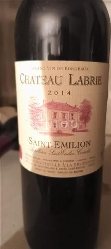 Bordéus Saint-Émilion Château Labrie 2014