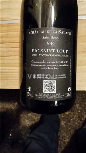Languedoc Pic-saint-loup Château La Salade Saint-Henri 2019