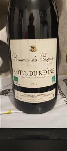 Rhône Valley Côtes du Rhône Domaine Des Pasquiers 2019