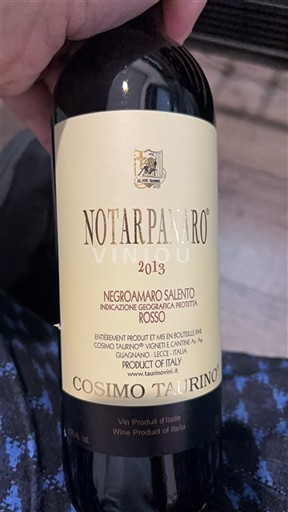 Puglia Susumaniello Salento Cosimo Taurino Notarpanaro 2013