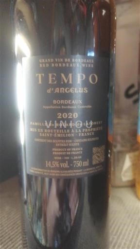 Bordeaux Château Angélus Tempo 2020
