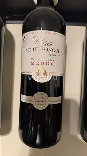 Bordeaux Médoc Cru Bourgeois Château Segue Longue Monnier 2009