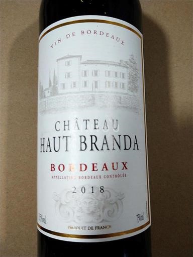 Bordeaux Château Haut-Branda 2018